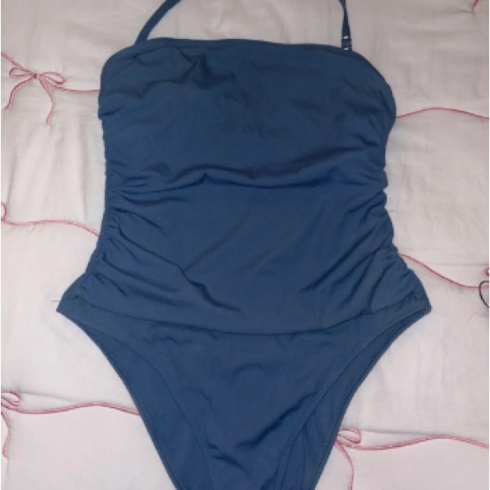 Girls' Blue One-Piece Swimsuit - Classic Tank Style